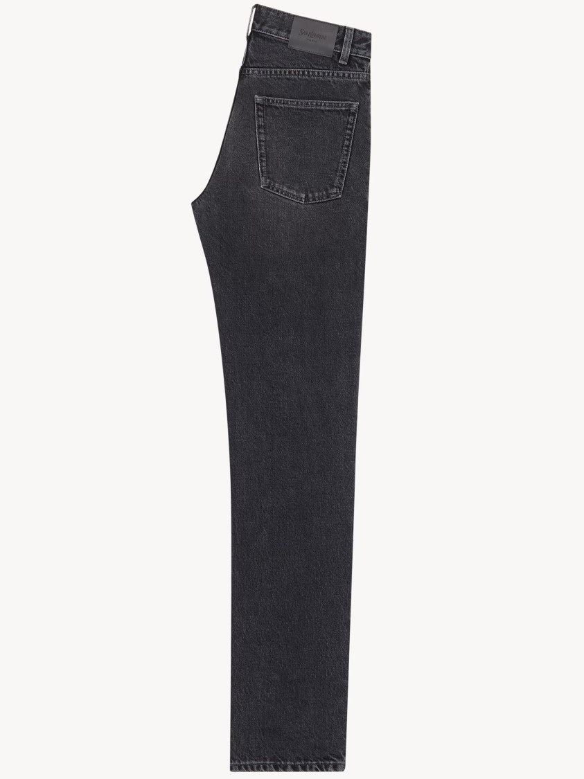 Saint Laurent Dark Charcoal Jeans Dritti Jeans