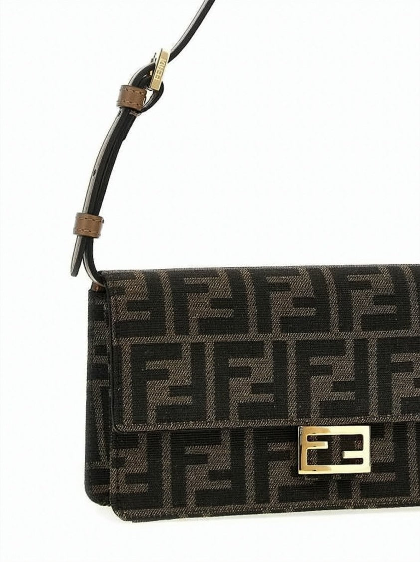 Fendi Monogram Chain Wallet With Adjustable Strap