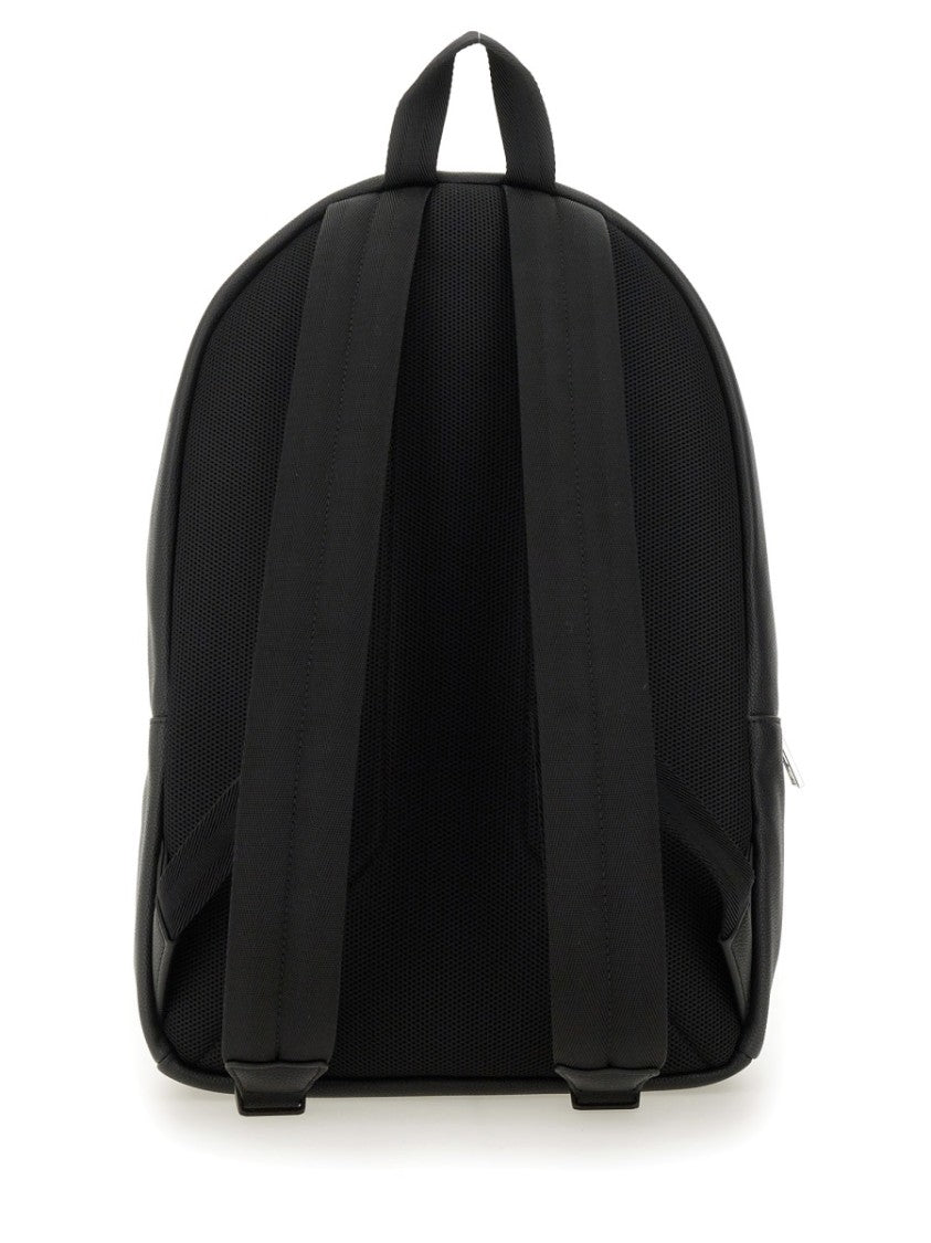 Boss Ray Structured Black Logo Backpack