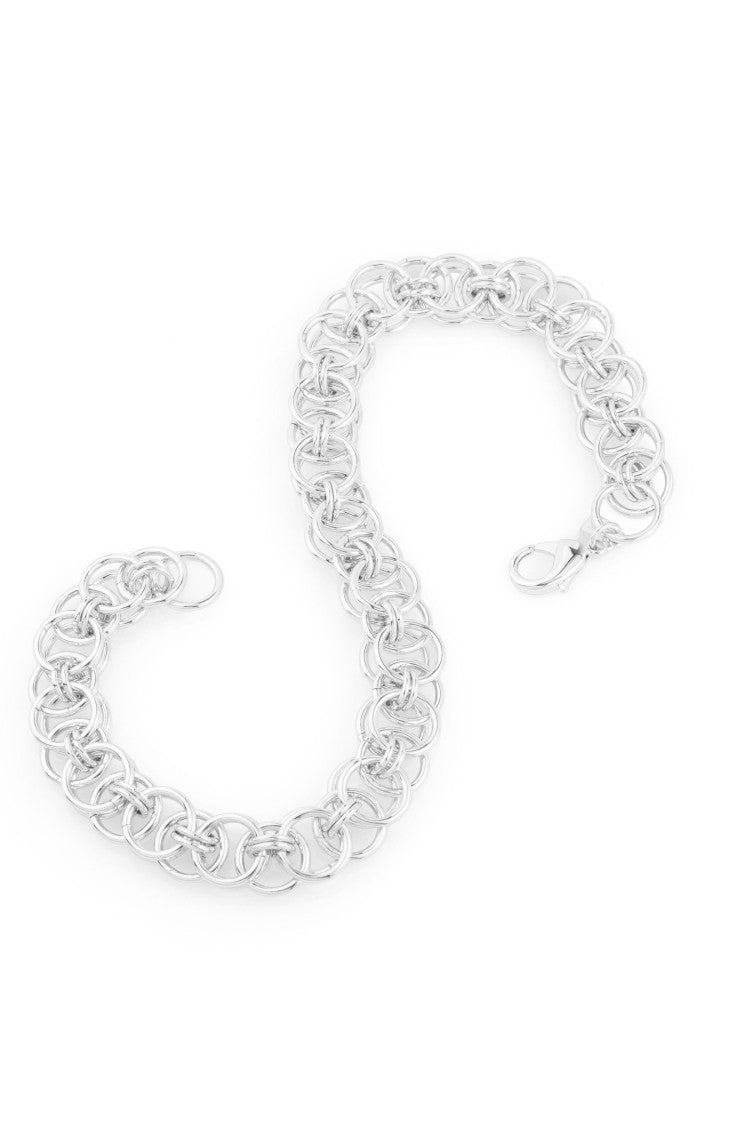 Federica Tosi Lace Bella 925 Silver Plated Bronze Metal Necklace