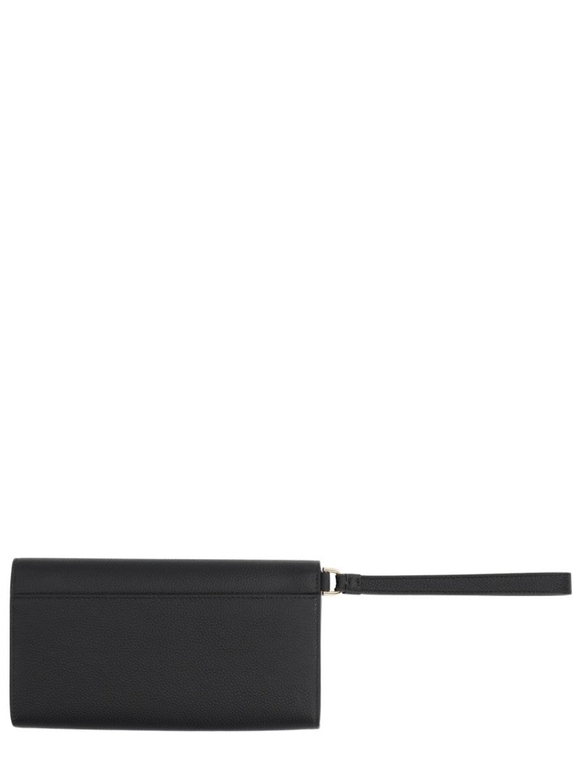 Tom Ford Tara Leather Minimalist Clasp Clutch