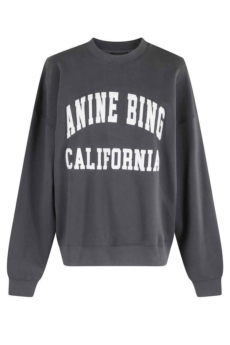 Anine Bing Washed Black Miles Sweatshirt