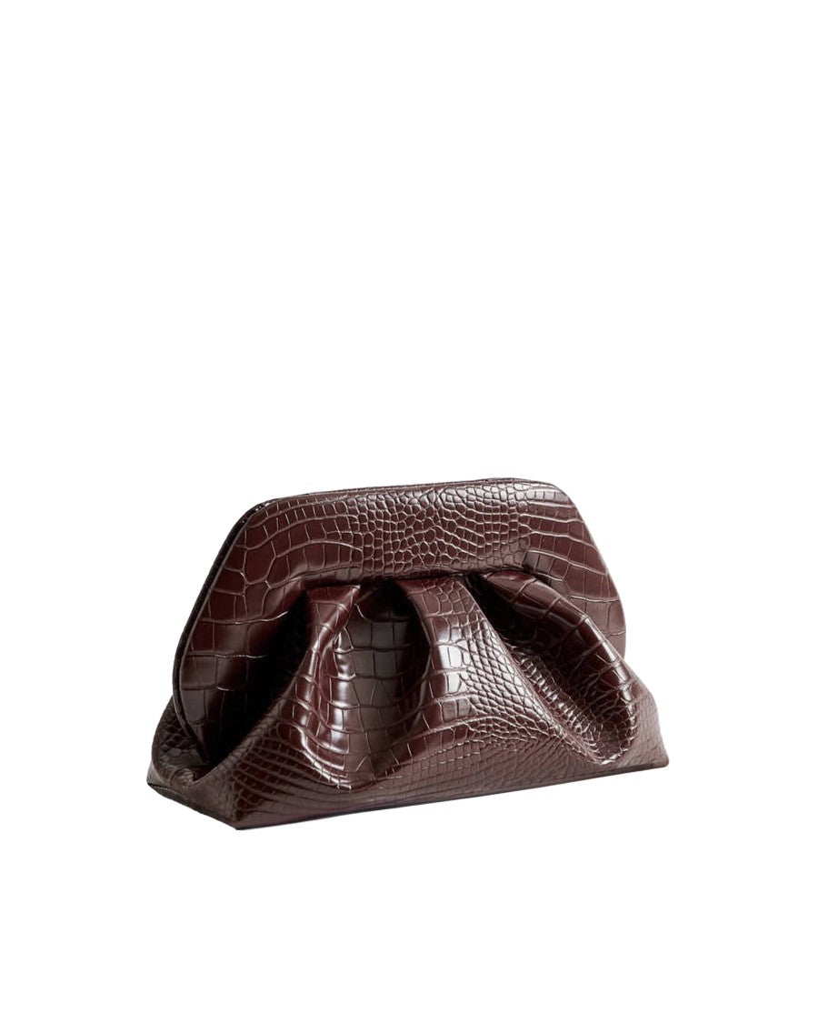 Themoirè Tia Croco Bag In Ebony