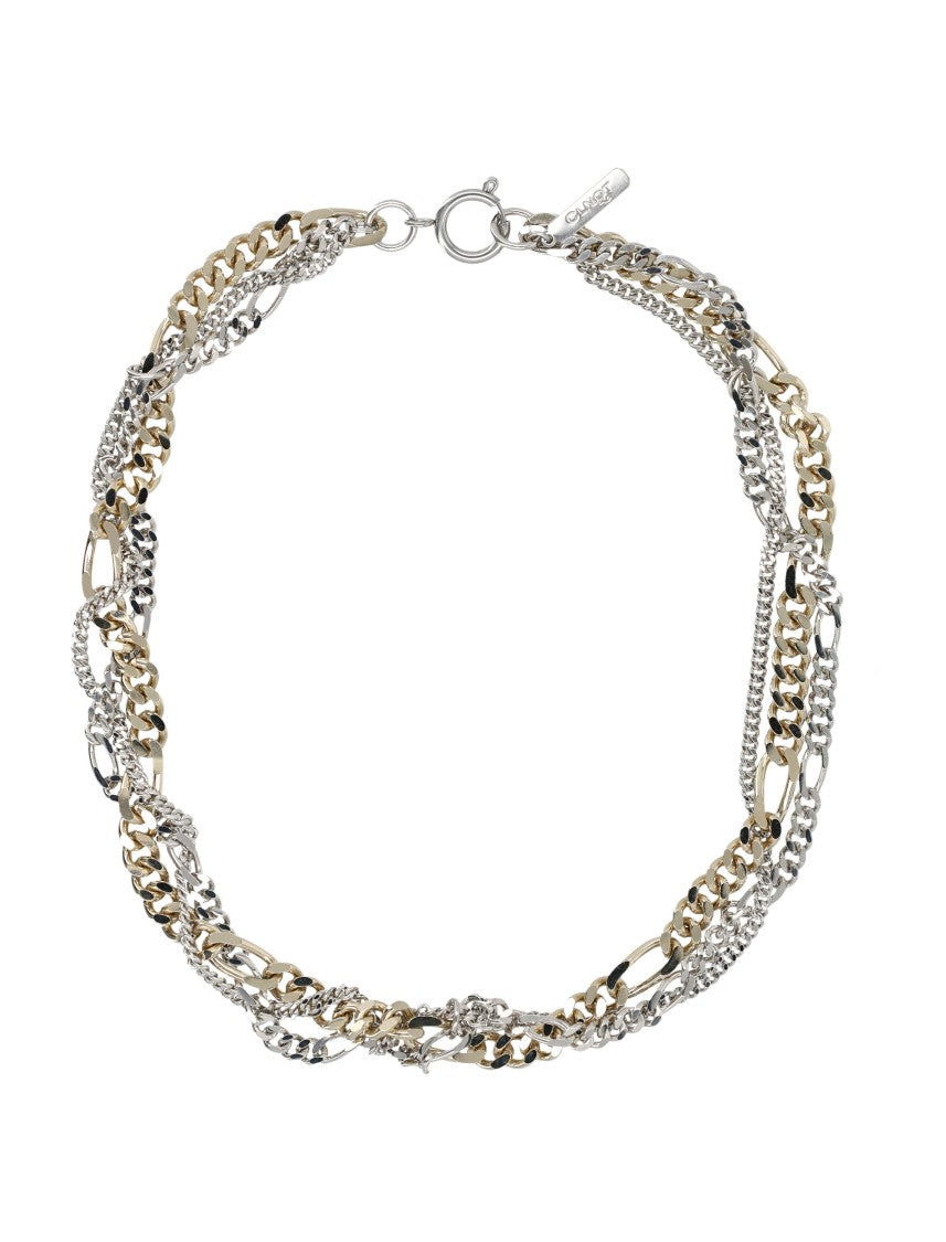 Justine Clenquet Jena Two-Tone Chain Choker With Mixed-Link Design