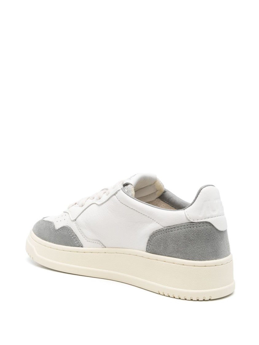 Autry White And Gray Sneakers With Luxe Goat