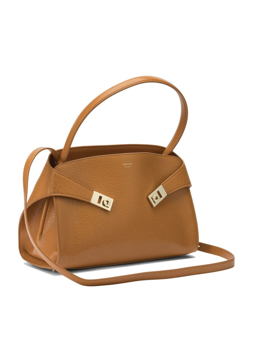 Ferragamo Orange Calfskin Handbag