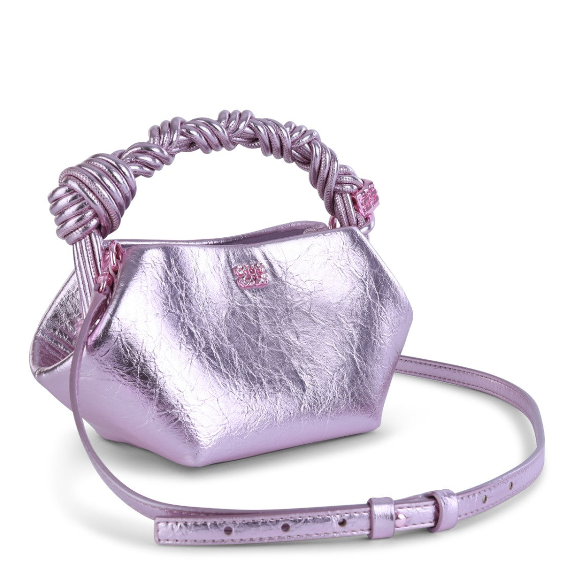 Ganni Metallic Top Handle Bag