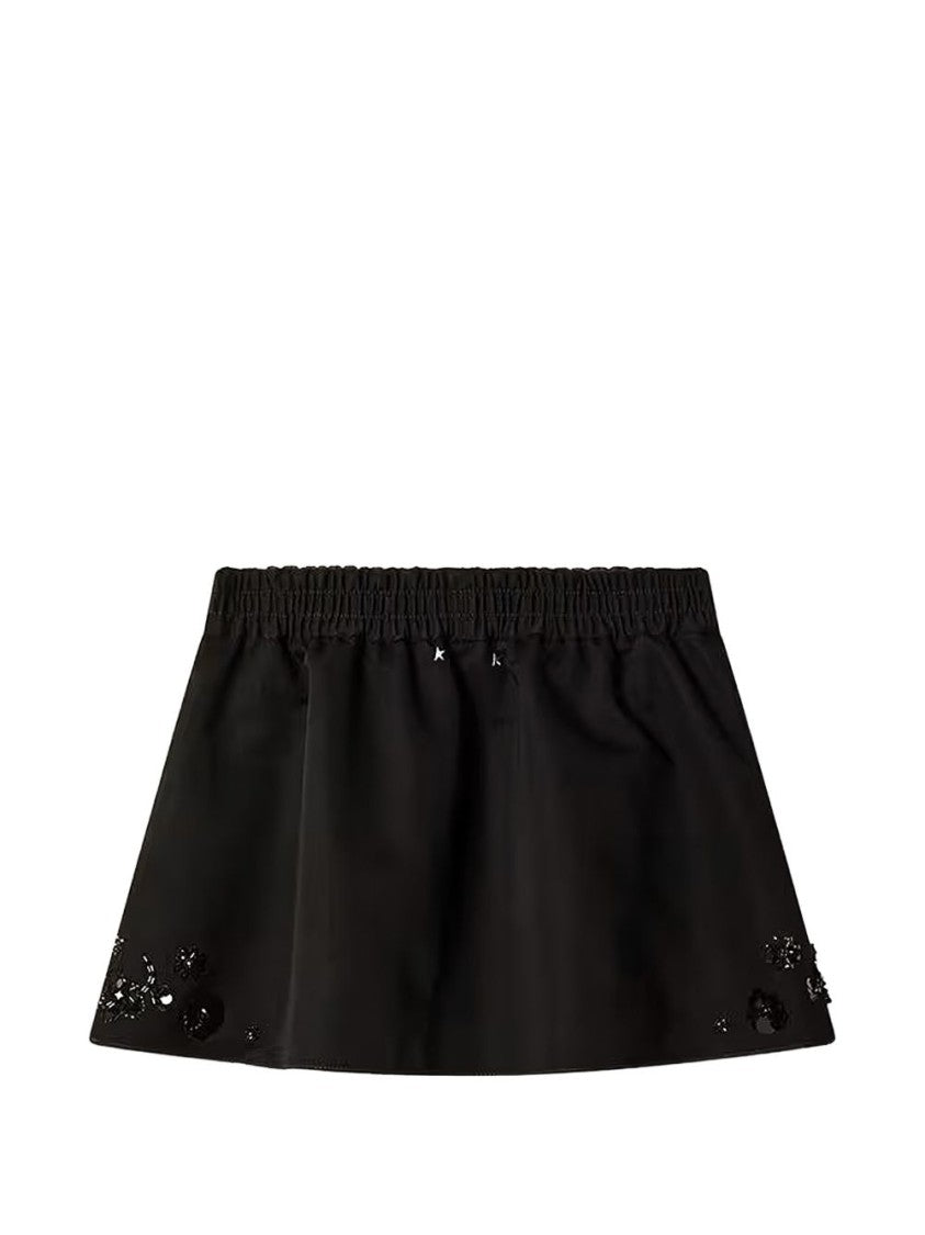 Golden Goose Mini Black Skirt With Bead