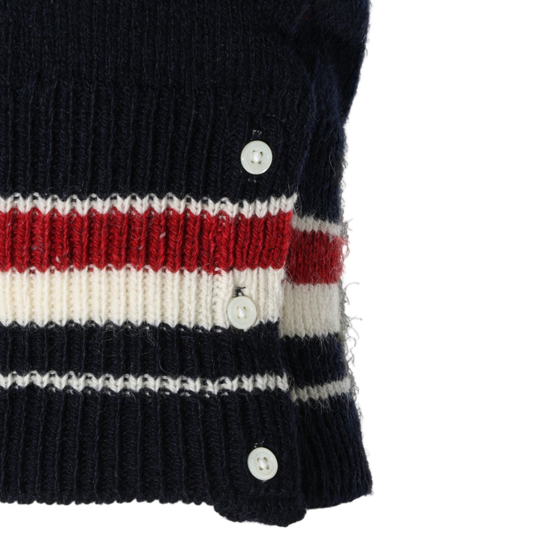 Thom Browne Striped Dog Motif Sleeveless Knit Sweater