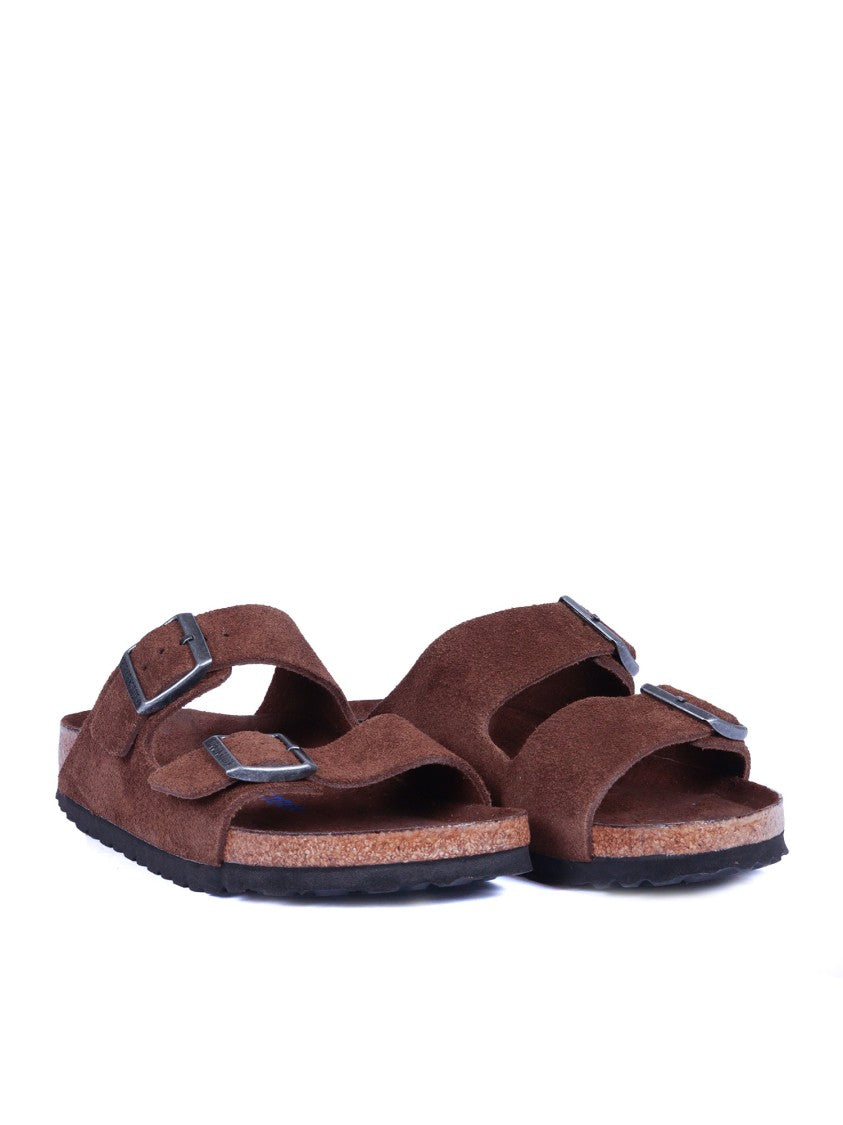 Birkenstock Carafe Arizona Suede Leather Slide Sandal