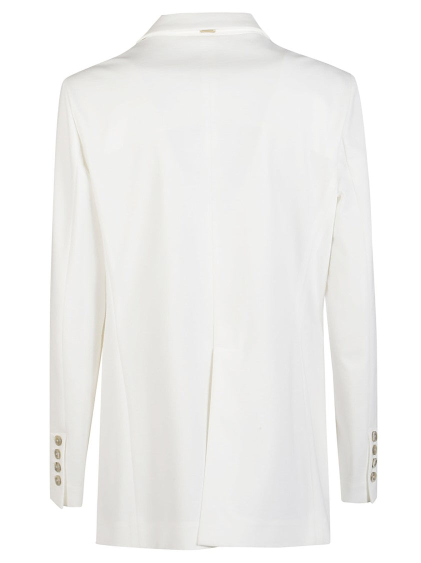 Herno Double Breasted Tailored Cotton Blend Blazer