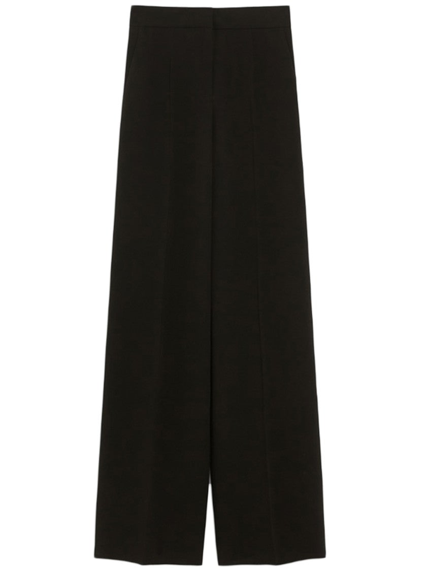 Max Mara Black Abetone Straight-Leg Cady Pants