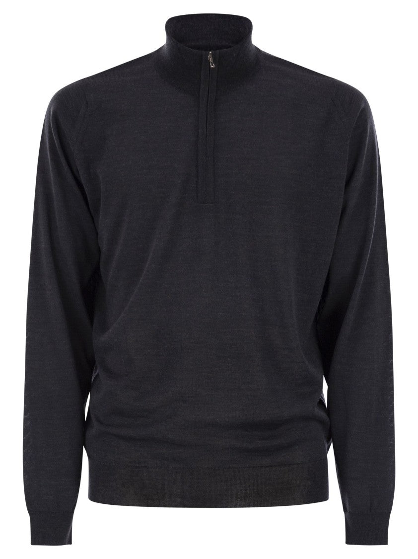 John Smedley Barrow - High-Neck Jumper With Half Zip