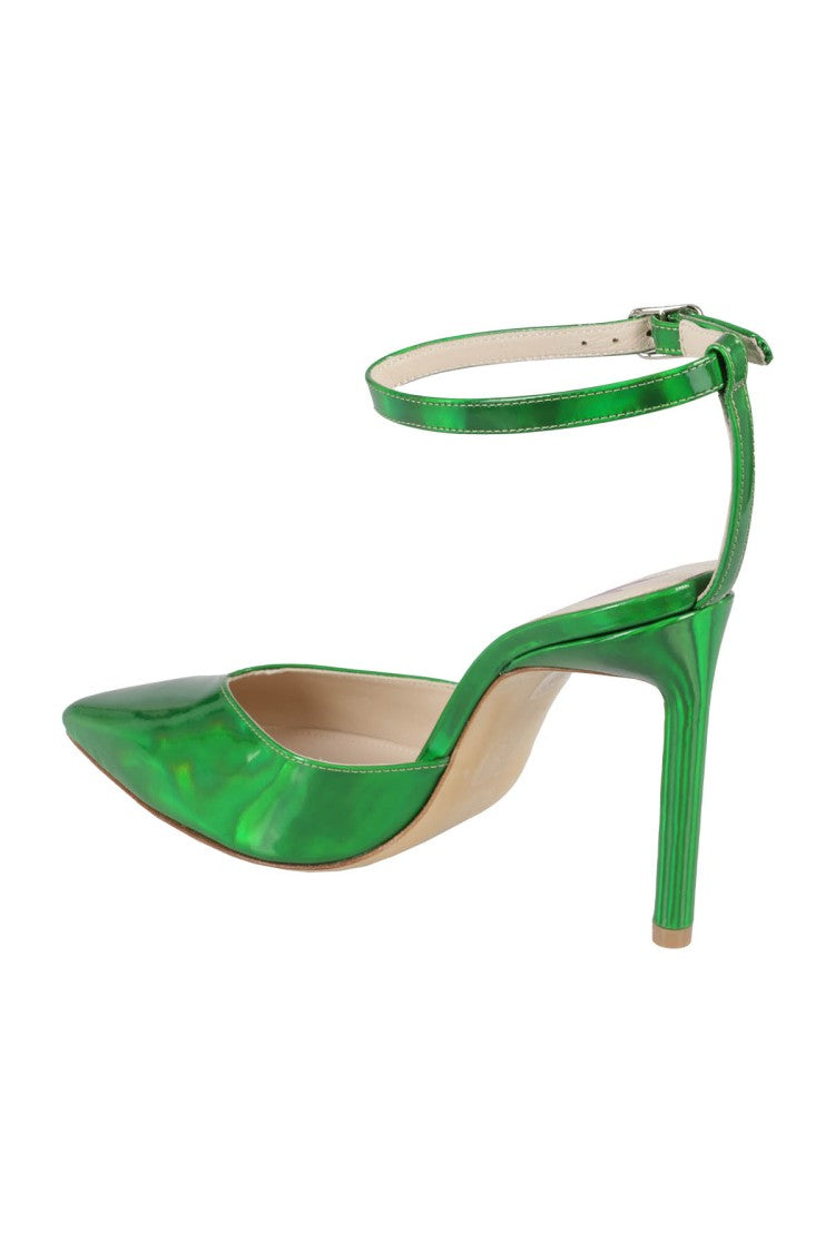 Bettina Vermillon Green Patent Leather Pumps