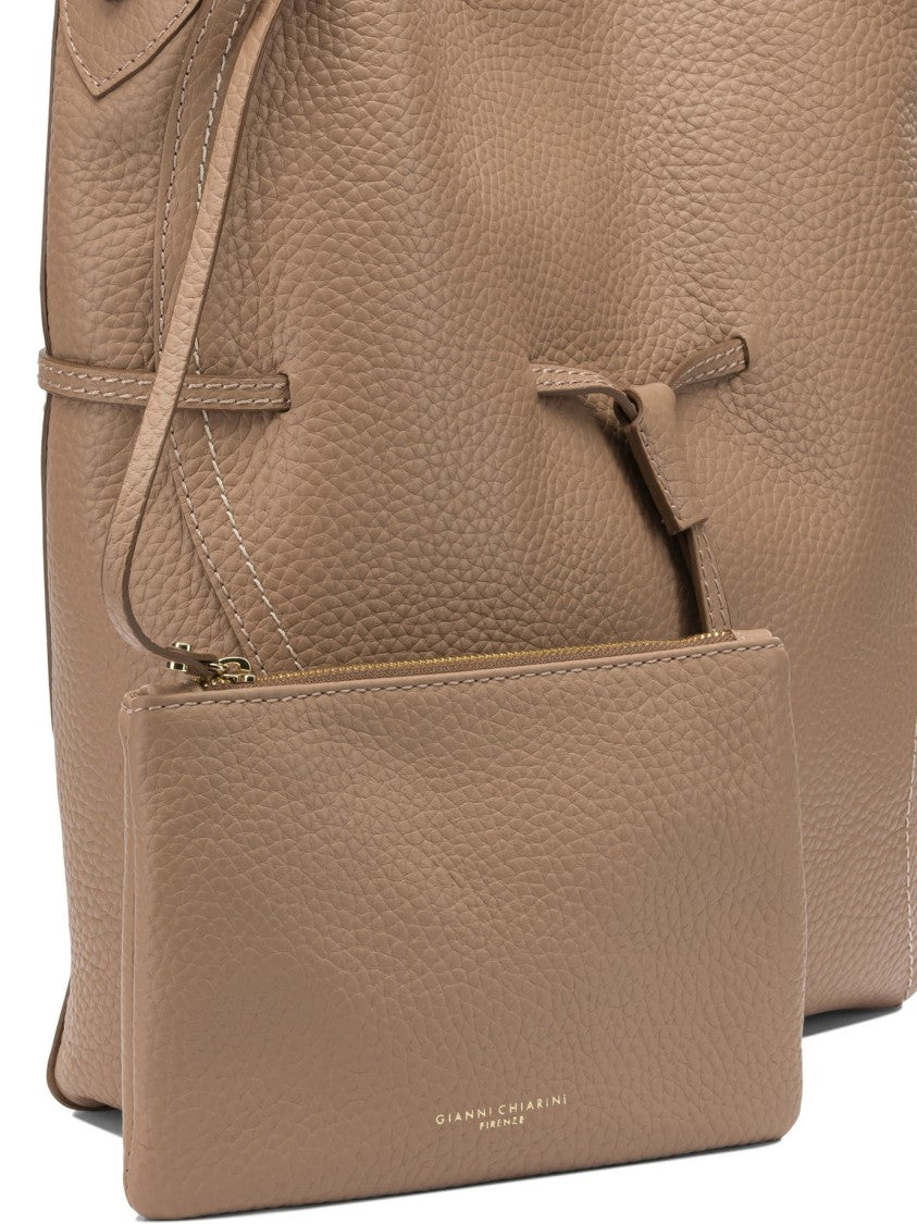 Gianni Chiarini Textured Leather Shoulder Bag With Adjustable Strap
