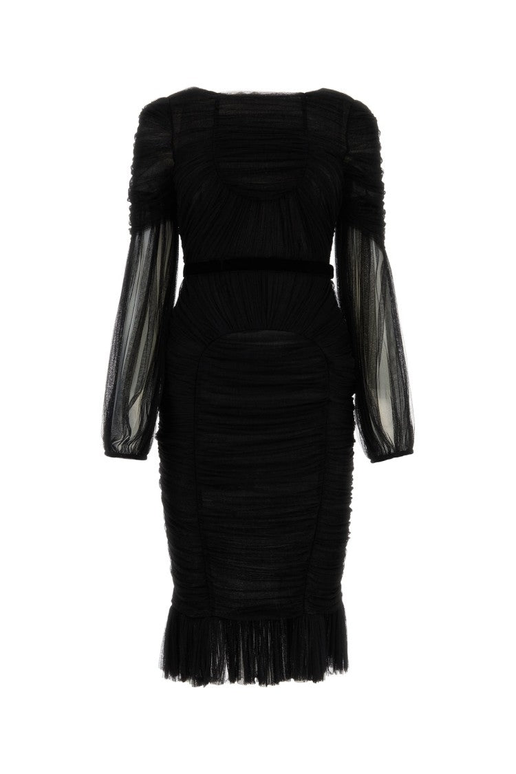 Tom Ford Fitted Mini Dress With Sheer Sleeves