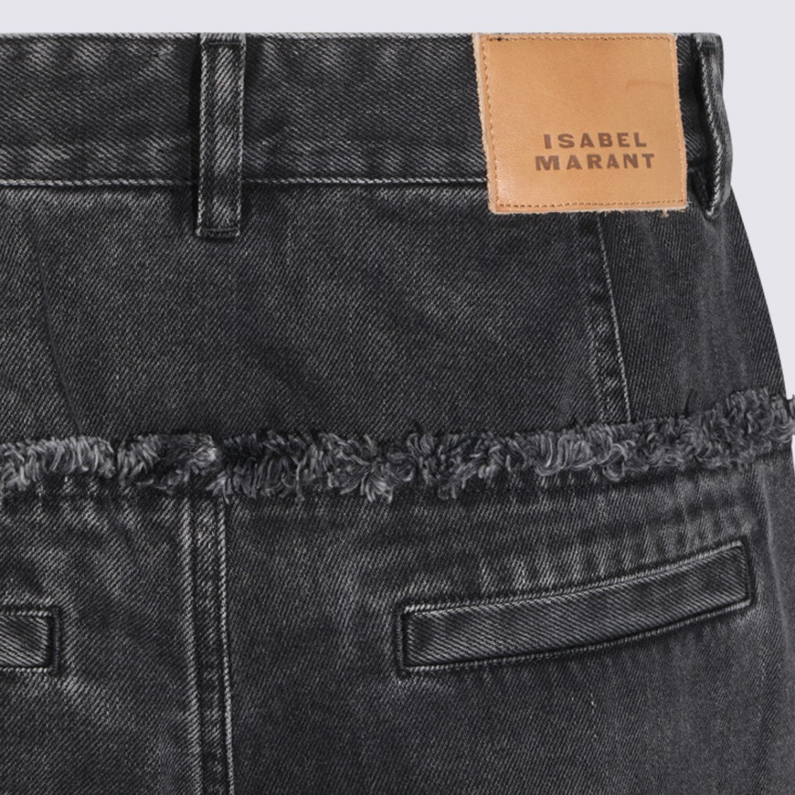 Isabel Marant Étoile High-Waisted Jeans With Frayed Trim And Pleated Detail