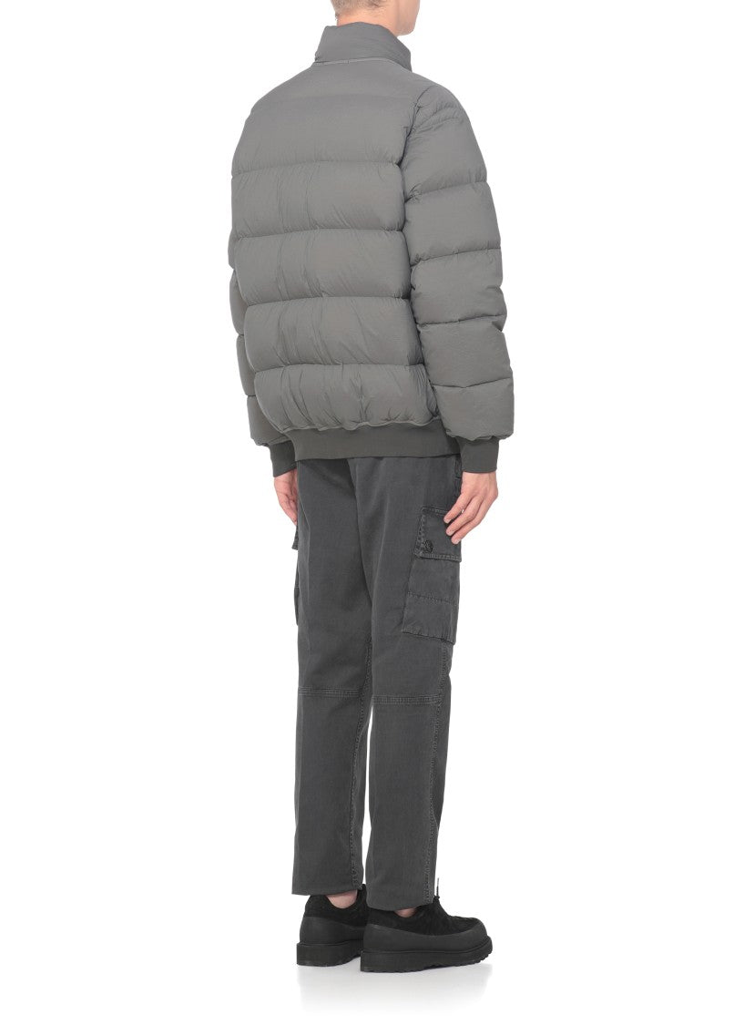 Stone Island Quilted Grey Stone Island Bomber Jacket