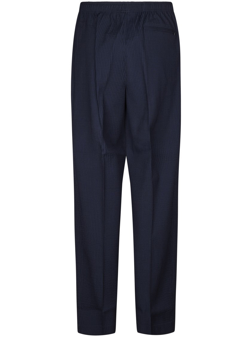 Cellar Door Relaxed Fit Trousers With Textured Fabric