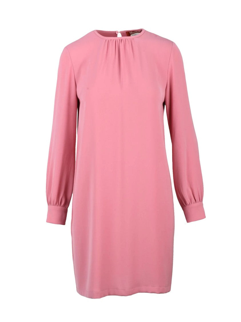 Max Mara Triacetate Polyester Mini Dress With Button Closure