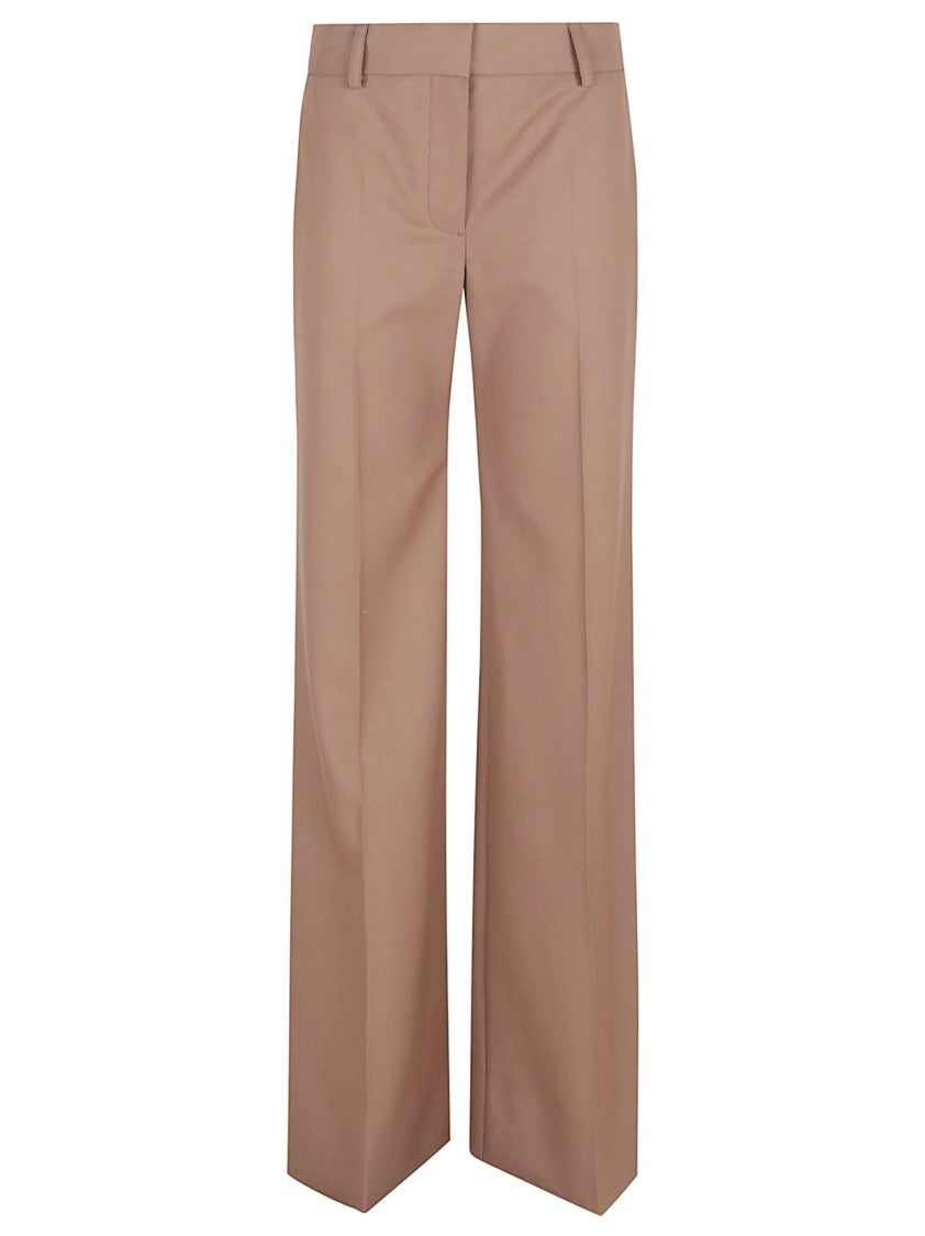 Stella Mccartney High-Waisted Wide-Leg Trousers With Structured Texture