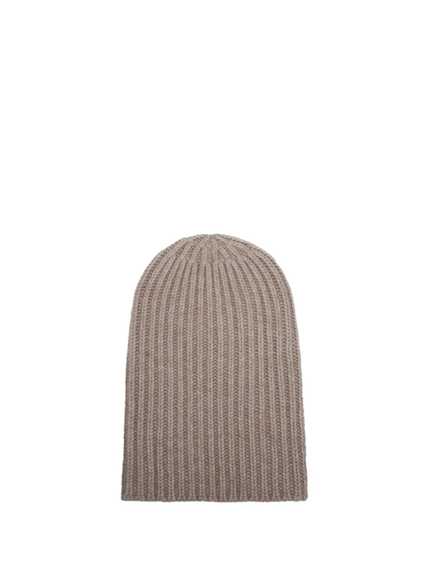 Hurray Ribbed Knit Cashmere Beanie