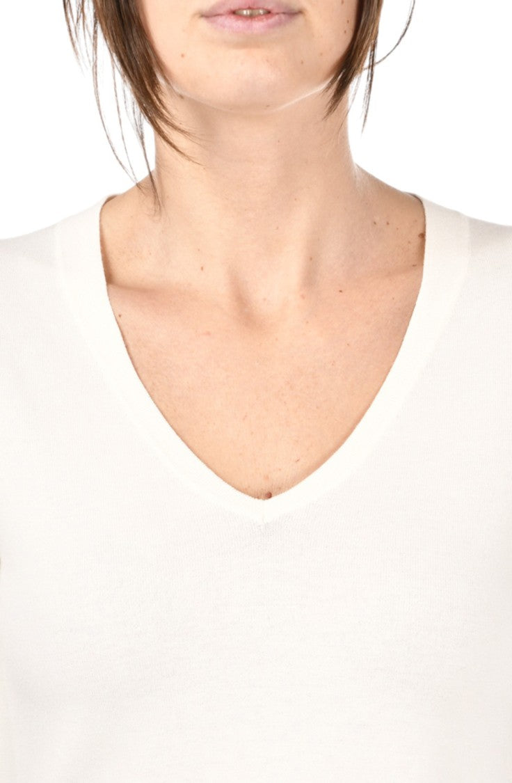 Paolo Fiorillo Capri Viscose Top With Wide V-Neck