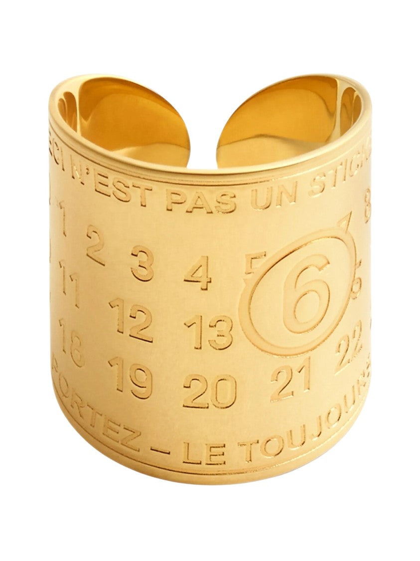 Mm6 By Maison Margiela Souvenir Sticker Embossed Calendar Ring