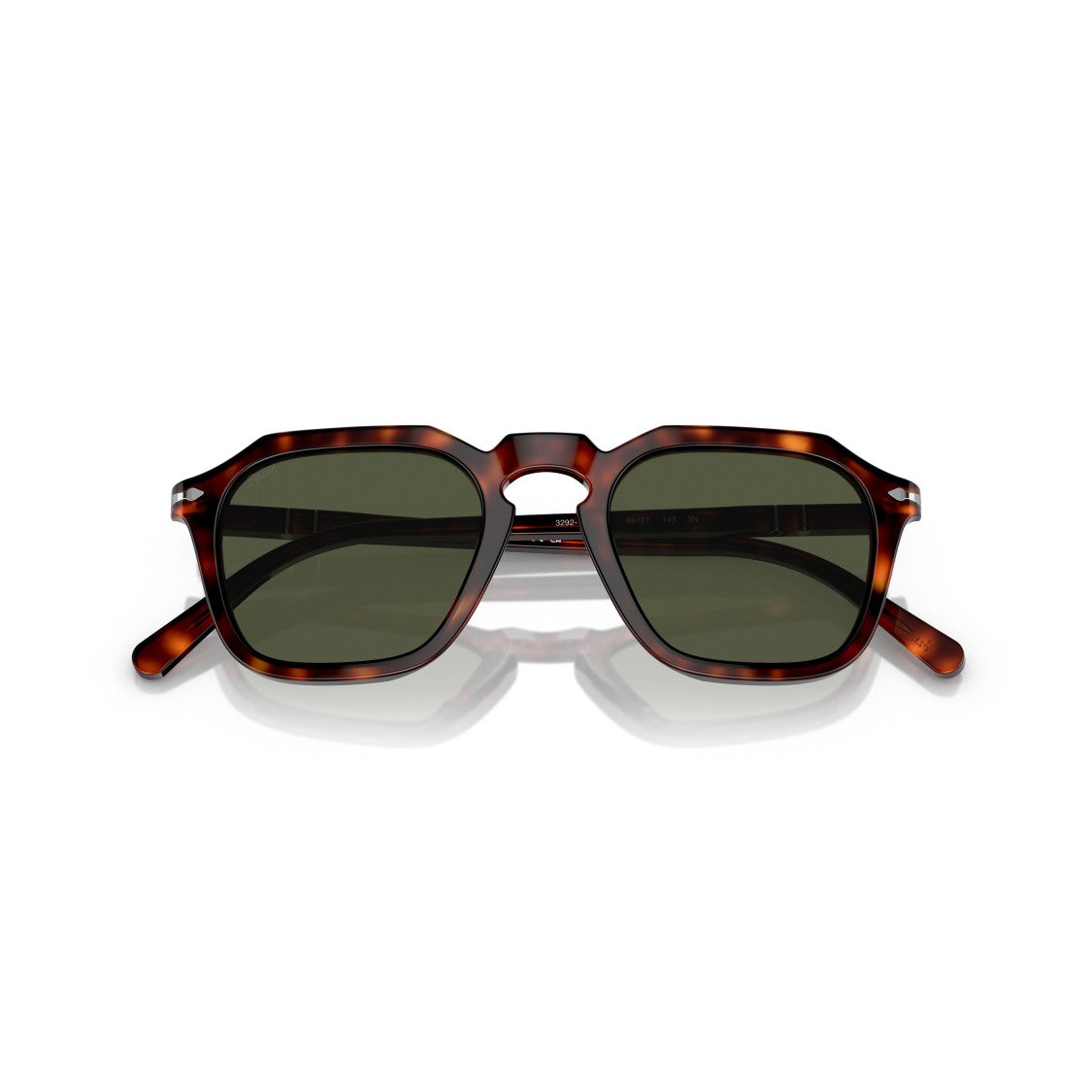 Persol 0Po3292s Geometric Tortoiseshell Sunglasses With Keyhole Bridge