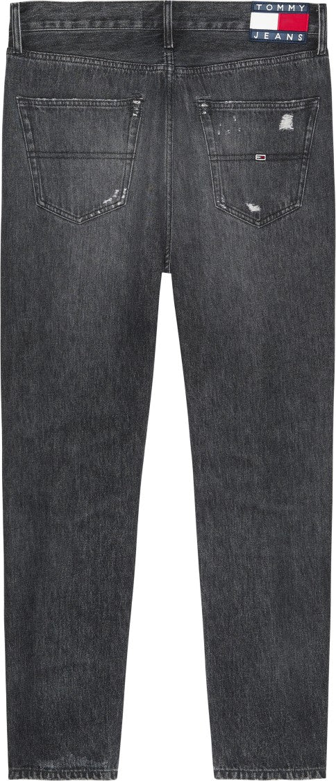 Tommy Jeans Black Ripped Cotton Blend Denim Jeans
