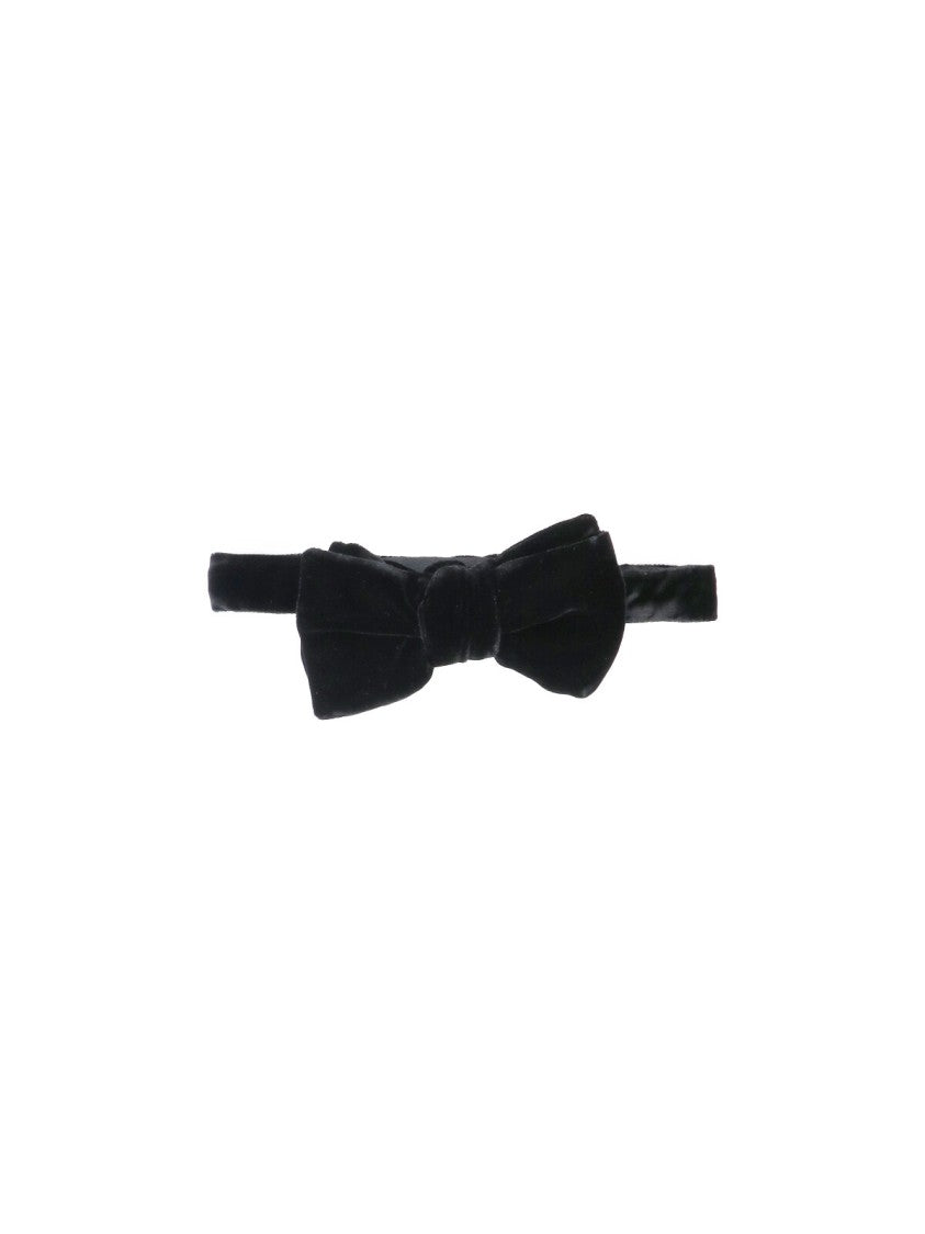 Tom Ford Black Velvet Rear Closure Bow Tie