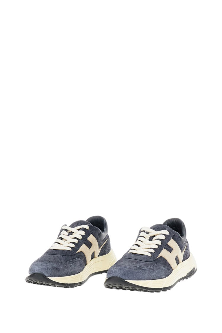 Hogan Blue Nubuck Leather Hyperlight Sneakers