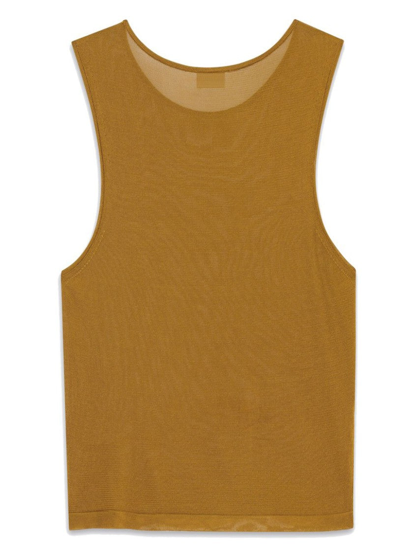 Saint Laurent Sleeveless Relaxed-Fit Top In Viscose