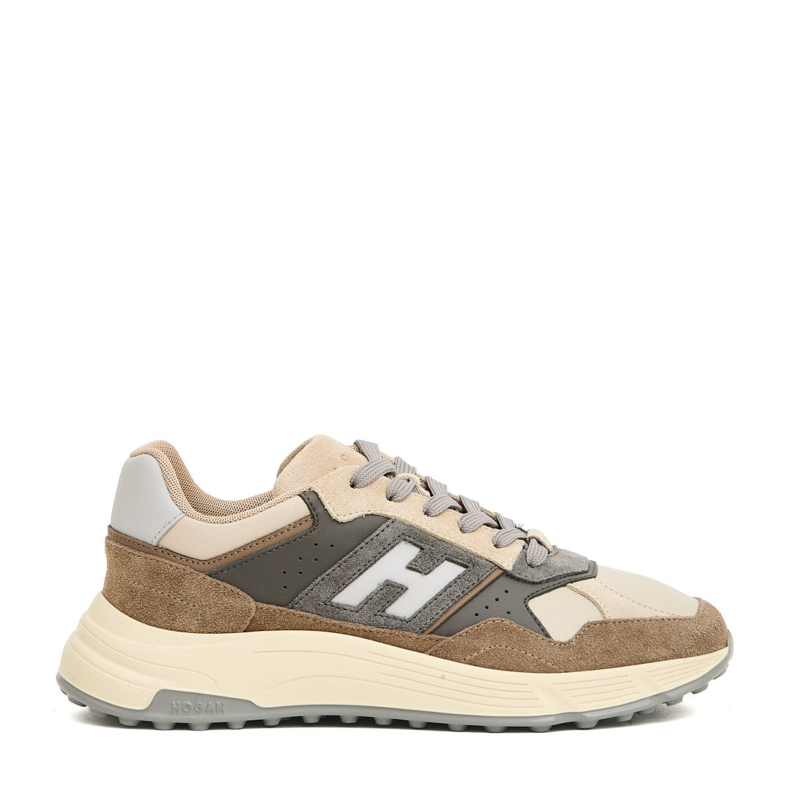 Hogan Hyperlight Cam Beige Tobacco Running Sneakers