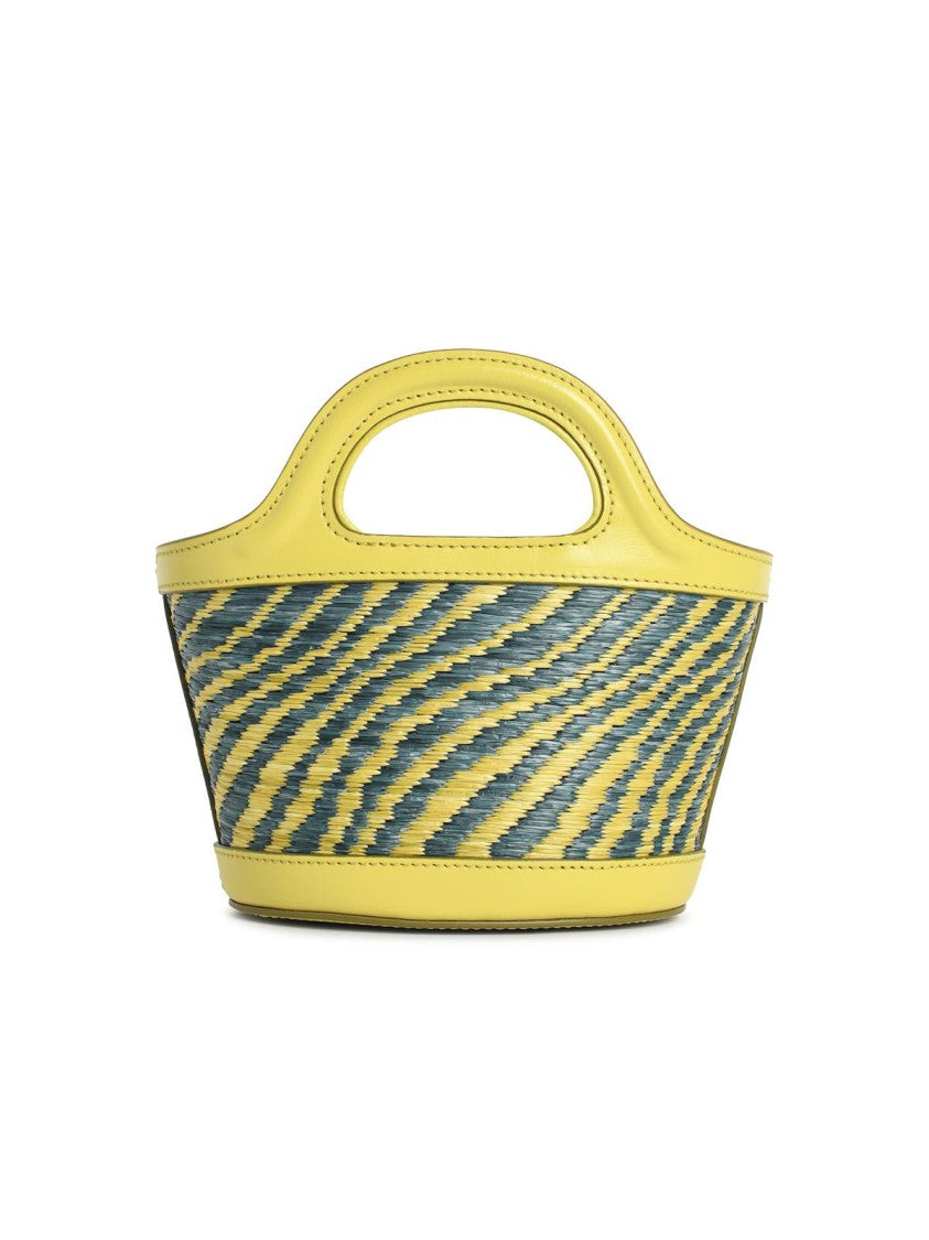 Marni Green Micro Tropicalia Raffia Shoulder Bag