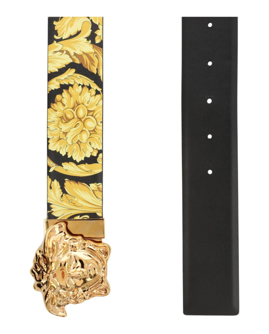 Versace La Medusa Reversible Leather Belt