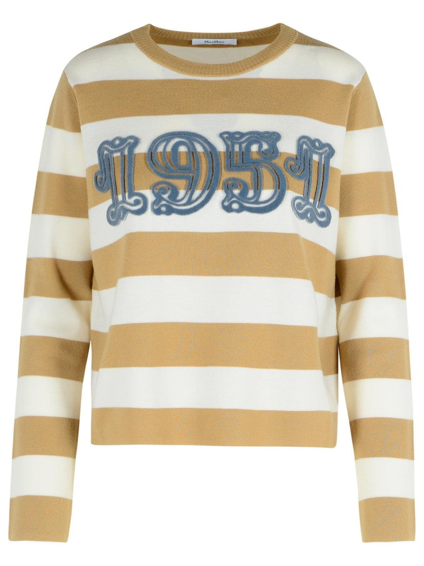 Max Mara 'Viterbo' Sand Virgin Wool Sweater