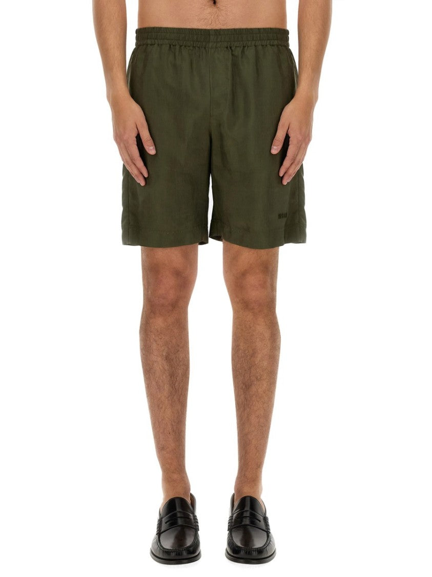 Msgm Cupro Bermuda Shorts