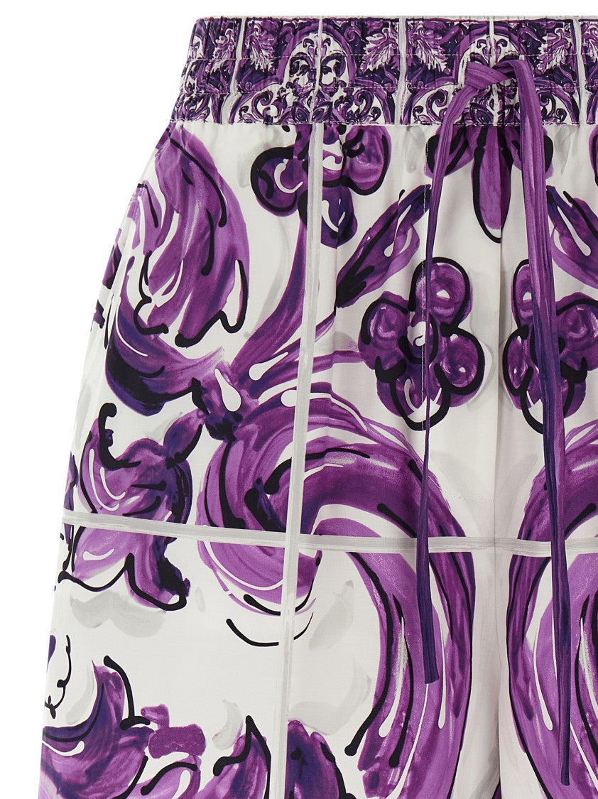 Dolce & Gabbana 'Maiolica' Print Cotton Shorts
