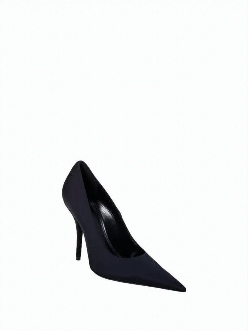 Balenciaga Pointed-Toe Black Spandex Pumps With Stiletto Heel