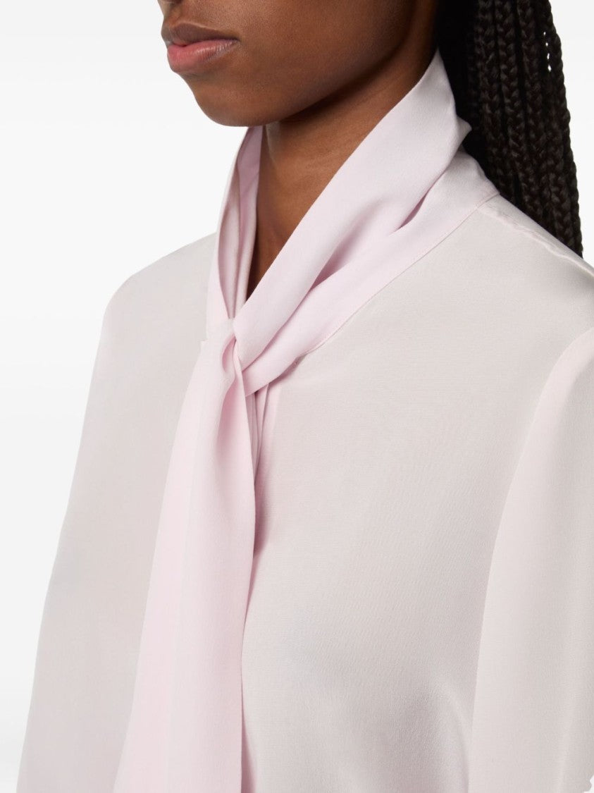 Nina Ricci Silk Tie Neck Blouse
