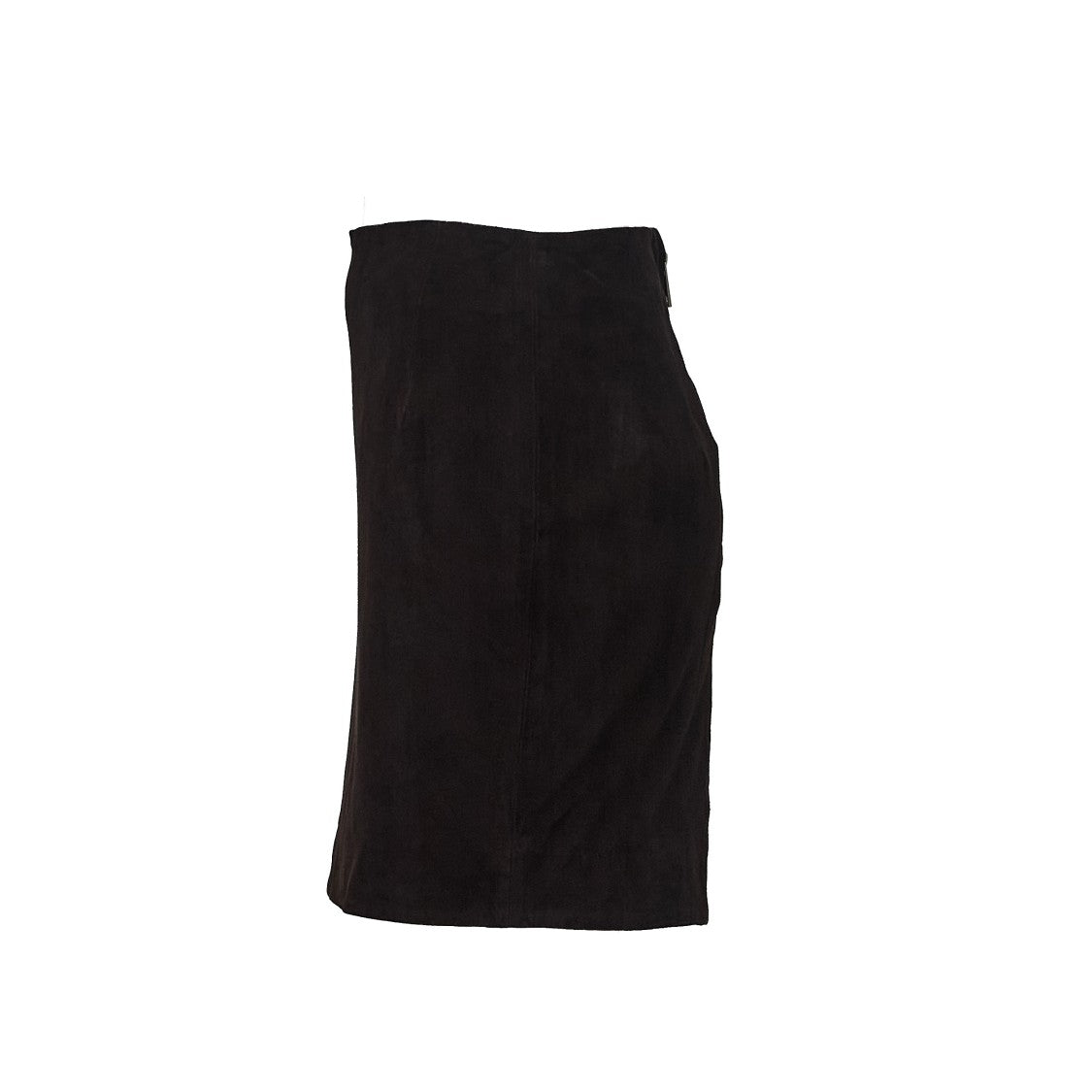 Rotate Dark Brown Mula Suede Mini Skirt