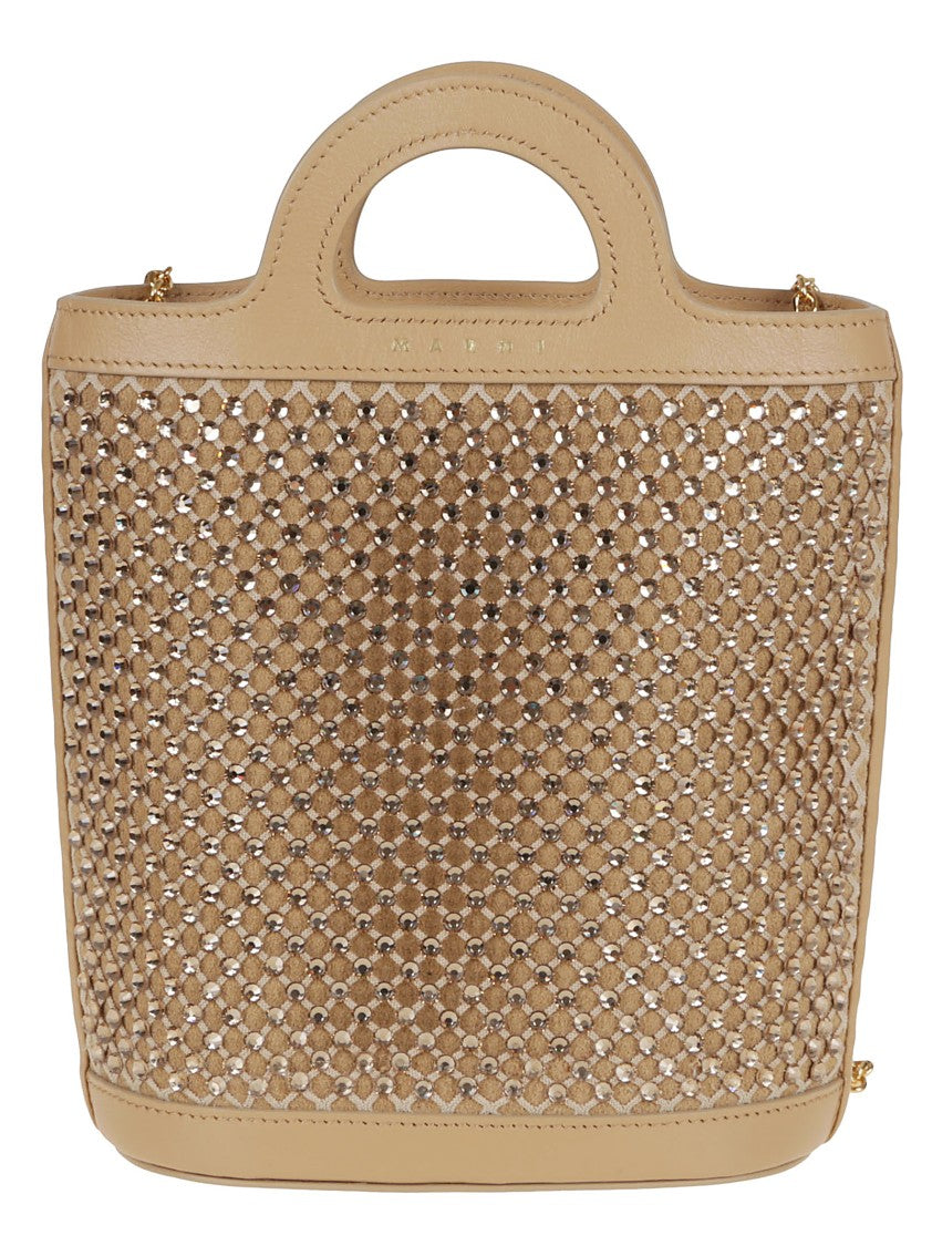 Marni Structured Woven Shoulder Bag With Dual Handles