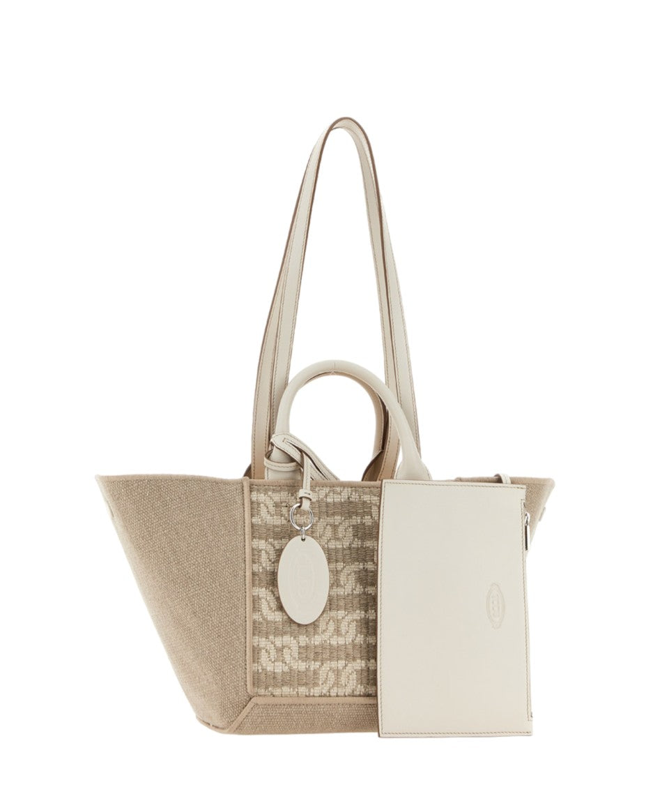 Tod's Trapezoidal Tote Bag With Textured Front