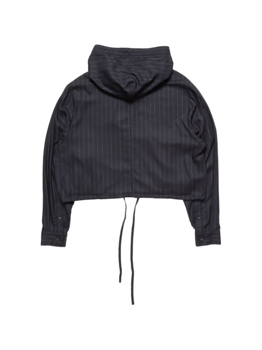 Acne Studios Cropped Pinstripe Relaxed-Fit Jacket