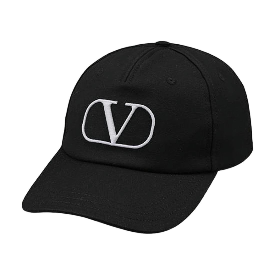 Valentino Garavani Structured Black Baseball Cap With Embroidered Logo