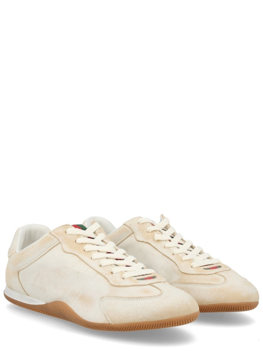 Gucci Shift Web Stripe Calfskin Sneakers