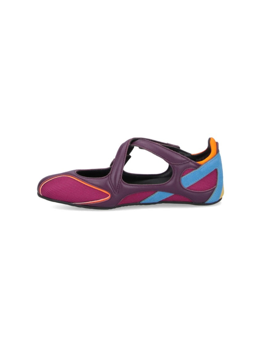 The Attico Sporty Mesh Flats With Pointed Toe