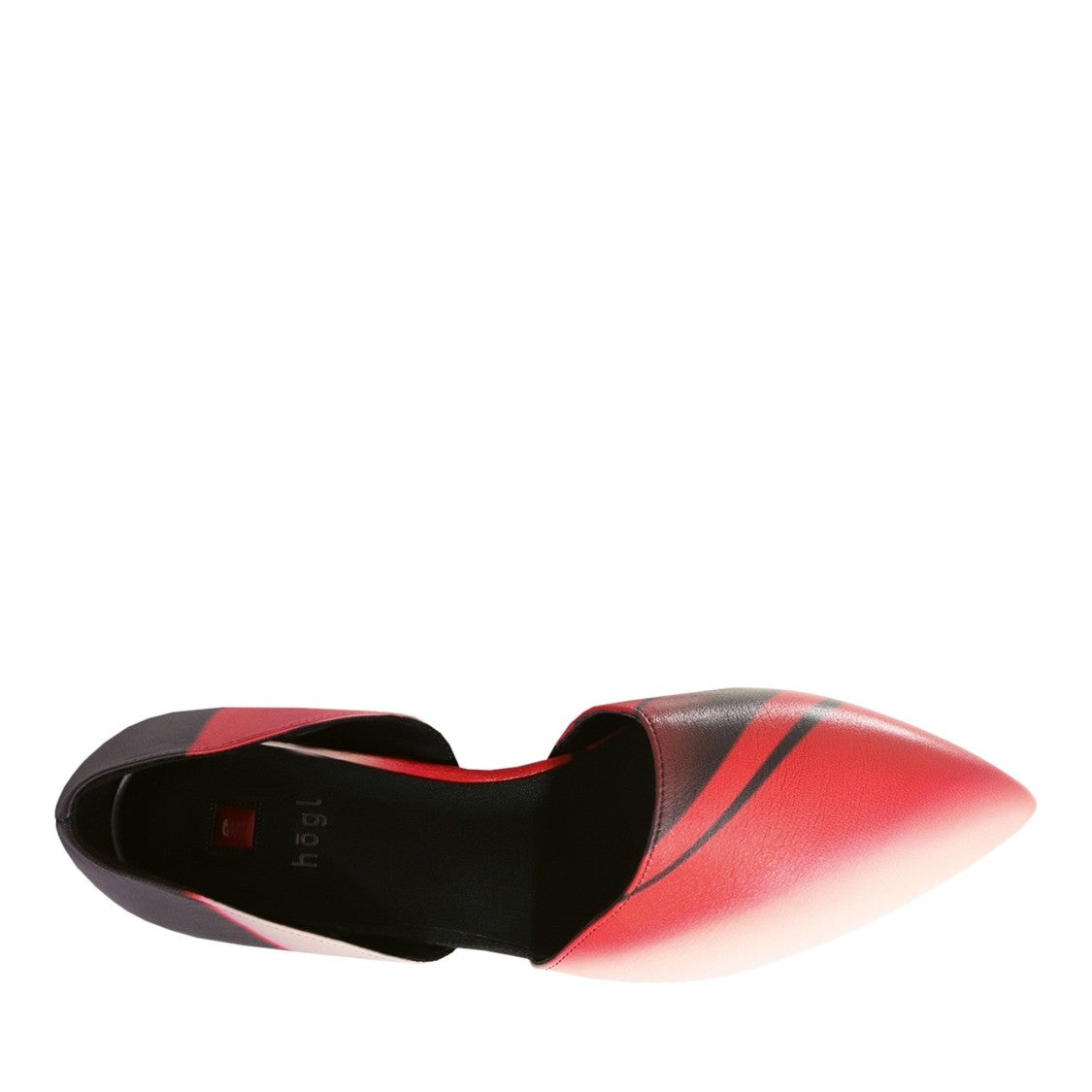 Högl Multicolor Eve Pointed Toe Gradient Low Heel Leather Flats