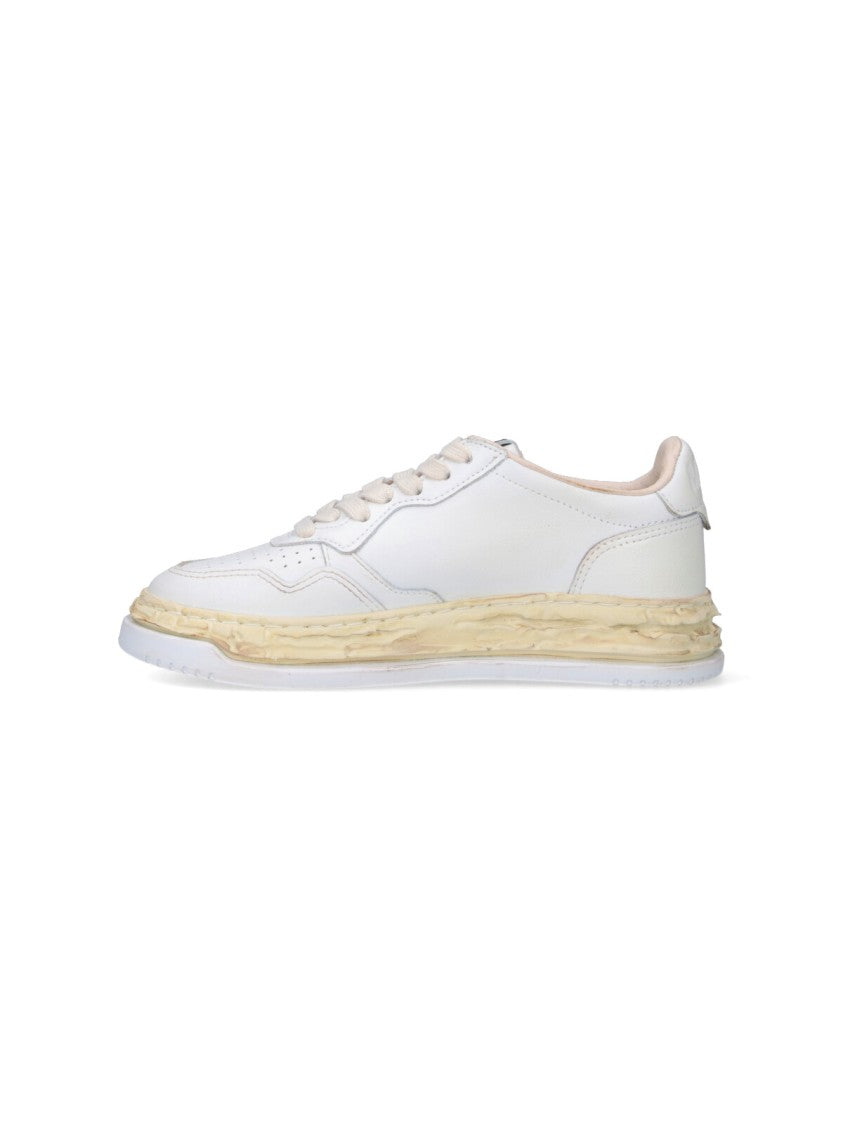 Autry White Calfskin "General Scale" Sneakers